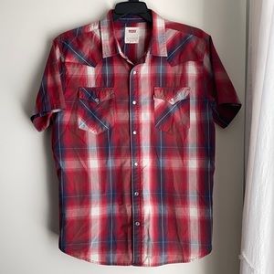 Levi’s Western Style Plaid Button Down Shirt